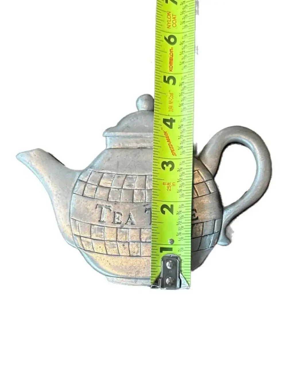 Vintage 1994 Seagull Canada Pewter Tea Time Teapot Wall Hook Hanger